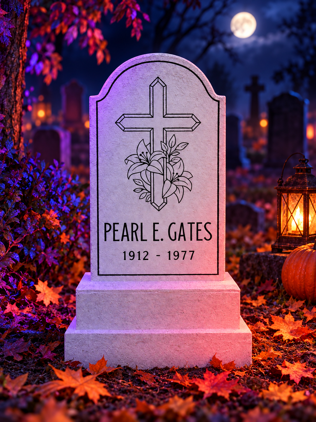 Pearl E. Gates Tombstone Pattern